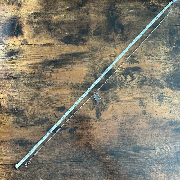 David Yurman Tiger Iron Dog Tag & DY Small Box Chain Necklace - 24" - Picture 15 of 15